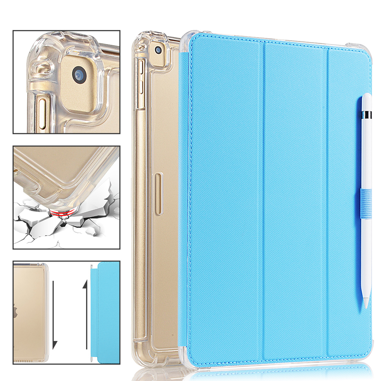 iPad Mini 6 2021/ iPad Mini 7 A17 Pro 2024 universal- Shockproof Rugged Protective PU Leather Case